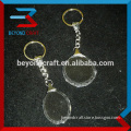 Round Clear Blank Keychain Crystal Christmas Gifts Decoration